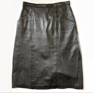 The Olde Hide House Black Leather Skirt